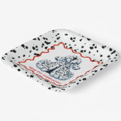 Dalmatische verjaardag afdrukken | Zwart-wit feest Papieren Bordje (Gebogen)