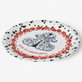Dalmatische verjaardag afdrukken | Zwart-wit feest Papieren Bordje (Gekanteld)