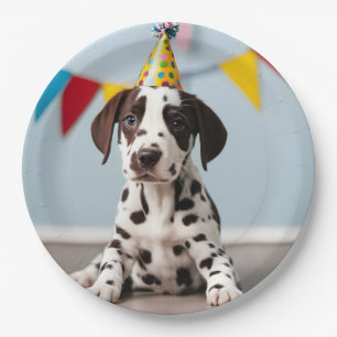 Dalmatische verjaardagsfeestje papieren bordje