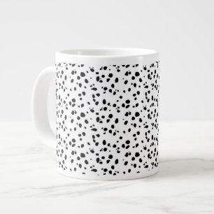 Dalmatische vlekken afdrukken zwart-wit extra grote beker