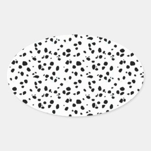 Dalmatische Vlekken, Dalmatische Print, Dalmatisch Ovale Sticker