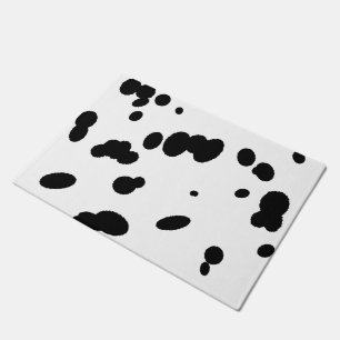 Dalmatische vlekken Zwart-wit hondenbont Print Deurmat