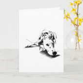 Dalmatische Wenskaart – Handgetekend Kaart (Gele Bloem)