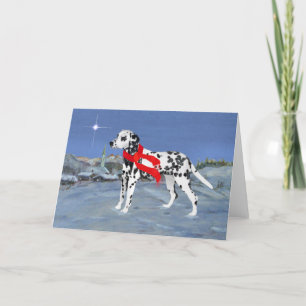 Dalmatische Winter Nacht Feestdagen Kaart