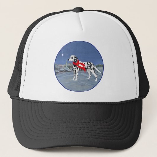 Dalmatische Winter Nacht Trucker Pet (Voorkant)