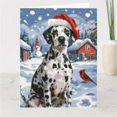Dalmatische Winter Wonderland Kerstvreugde Kaart (Voorkant)