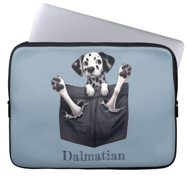 Dalmatische zakhond laptop sleeve (Voorkant)