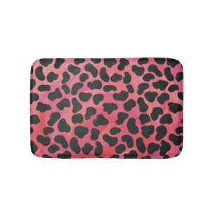 Dalmatische zwarte en rode afdrukken badmat