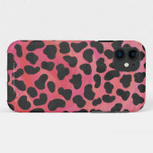 Dalmatische zwarte en rode afdrukken Case-Mate iPhone case (Achterkant (horizontaal))