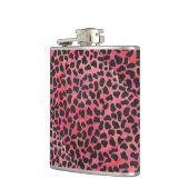 Dalmatische zwarte en rode afdrukken heupfles (Links)