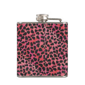Dalmatische zwarte en rode afdrukken heupfles (Achterkant)