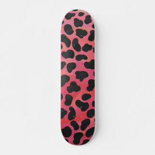 Dalmatische zwarte en rode afdrukken skateboard