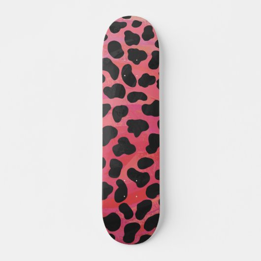 Dalmatische zwarte en rode afdrukken skateboard (Voorkant)
