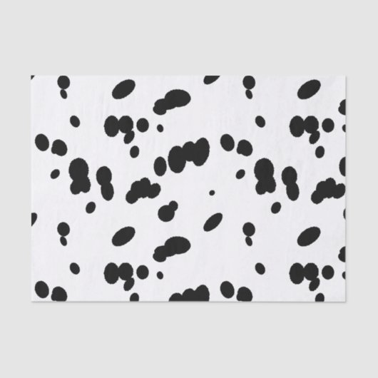 Dalmatische zwarte en witte vlekkerige hondenvacht tissuepapier (Voorkant)