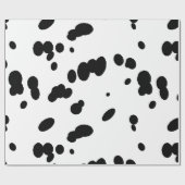 Dalmatische zwarte vlekkerige hond Canine Cadeaupapier (Vlak)