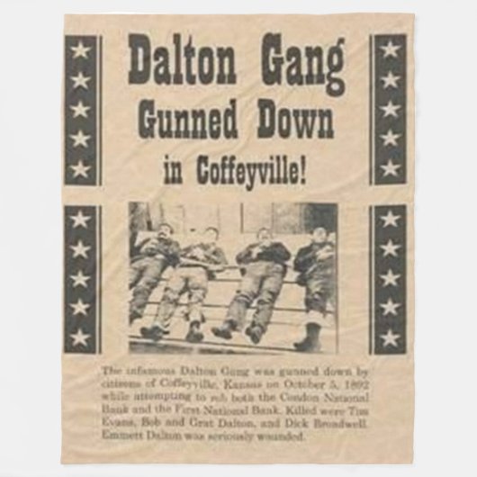 DALTON GANG Fleece Blankets (Voorkant)