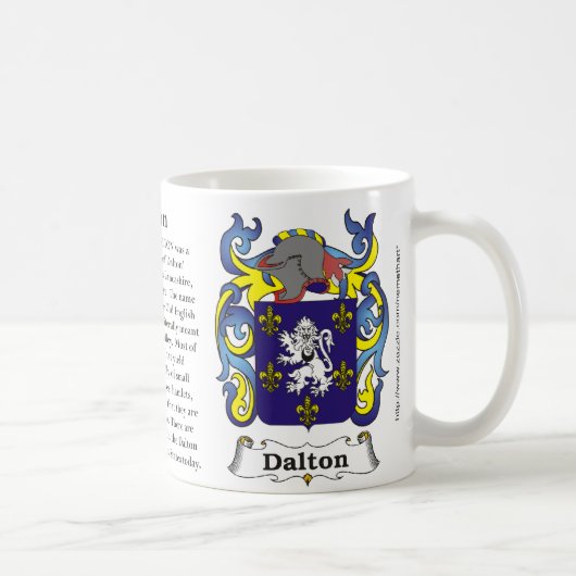Dalton, l'origine et signification sur une tasse (Droite)
