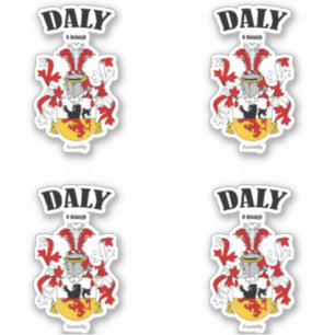 Daly Crest Ierse vertaling en betekenis (x4) Sticker