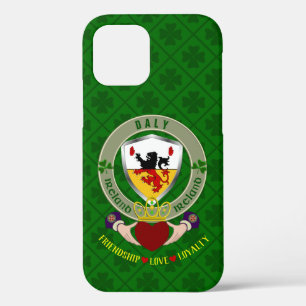 Daly Irish Shield & Claddagh gepersonaliseerd iPhone 12 Hoesje