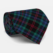 Daly Tartan Royal Blue en Black Pset Pattern Stropdas (Opgerold)
