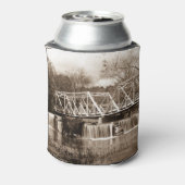 Dam bij Finley, Sepia Blikjeskoeler (Blikje Achterkant)