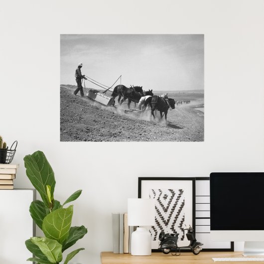 Dam Building: 1936 Poster (Thuiskantoor)