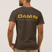 DAM+N T-Shirt Chocolat Or (Dos)