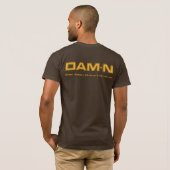 DAM+N T-Shirt Chocolat Or (Dos entier)