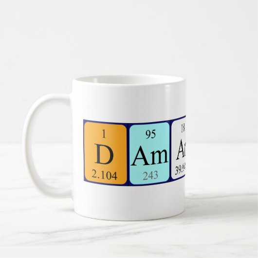 Damarcus nom de table périodique mug (Gauche)