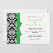 Damas Avec Faire-part de mariage Bow Vert (Devant)