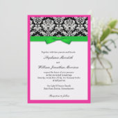 Damas avec Faire-part de mariage vert et rose (Debout devant)