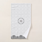 Damas Blanches Et Dentelle Noire (Serviette à main)