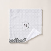 Damas Blanches Et Dentelle Noire (Gant de toilette)