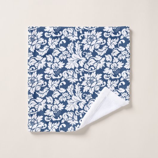 Damas Bleu Et Blanc (Gant de toilette)