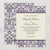 DAMAS CLASSEMENT VIOLET | CARTES D'INVITATION DE M (Devant / Derrière)