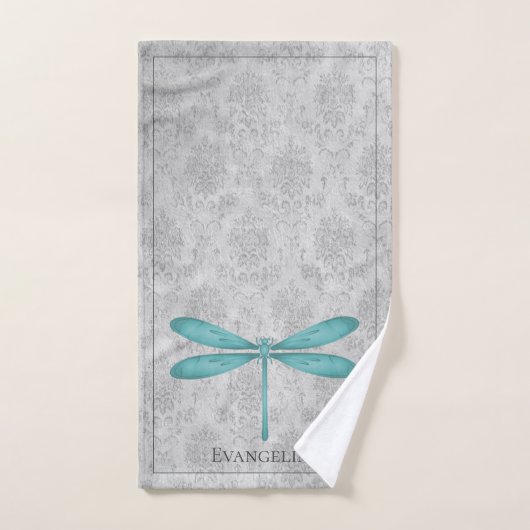 Damas de libellule turquoise (Serviette à main)