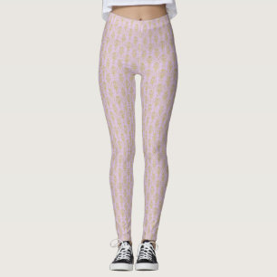 Damas d'or sur Leggings Lilac - Pantalon de Yoga d