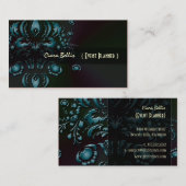 damas élégant, carte de visite (Devant / Derrière)