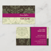 Damas élégant, cartes de visite wedding planners (Devant / Derrière)