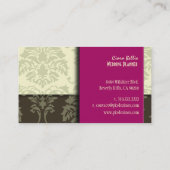 Damas élégant, cartes de visite wedding planners (Dos)