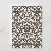 DAMAS ÉLÉGANT | CARTES D'INVITATION DE MARIAGE (Dos)
