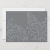 Damas en métal gris - Invitation jaune (Dos)