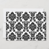 Damas et fleurs noires - Invitation à la douche nu (Dos)