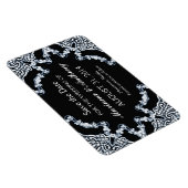 damas floral noir Magnet Réservez la date (Côté Droit)