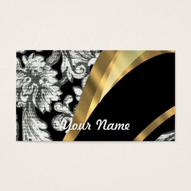 Damas florales noir et blanc (Devant)
