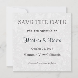 Damas florales Sauvegarder la date Faire-part de m