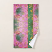 Damas Grunge Rose Sauvage - Serviette de bain (Serviette à main)