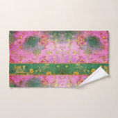 Damas Grunge Rose Sauvage - Serviette de bain (Serviette à main)