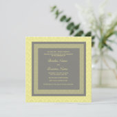 Damas jaune Faire-part de mariage (Debout devant)