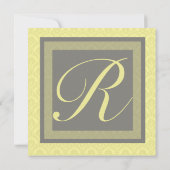 Damas jaune Faire-part de mariage (Dos)